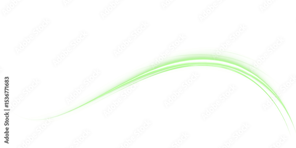 Fototapete green, bright, art, wave, flow swirl into a smooth abstract png. dynamic shape with elegant curves a