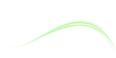 Green, bright, art, wave, flow swirl into a smooth abstract PNG. Dynamic shape with elegant curves and gradient style creates a transparent PNG Overlay for modern business or tech design.