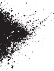Black Ink Splatter Abstract Texture Background