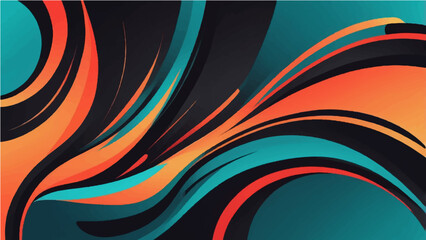 abstract Teal orange black red grainy background, color gradient shape, noise texture poster banner header wallpaper cover design.