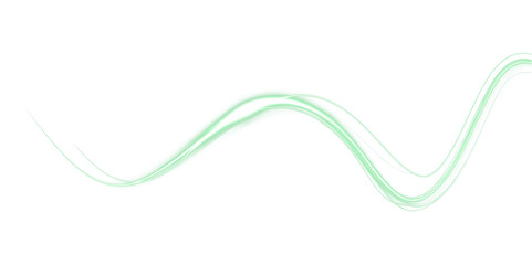 Trail, wave, light, line, and green swirl in a glowing neon vortex. Vibrant neon PNG forms a transparent energy spiral, ideal as a magic PNG Overlay for dynamic abstract compositions.