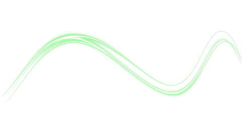 Trail, wave, light, line, and green swirl in a glowing neon vortex. Vibrant neon PNG forms a transparent energy spiral, ideal as a magic PNG Overlay for dynamic abstract compositions.