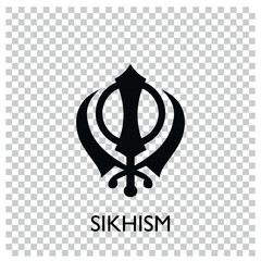 Sikhism icon vector. Trendy flat sikhism icon from religion collection isolated on transparan background. 
Religious symbol