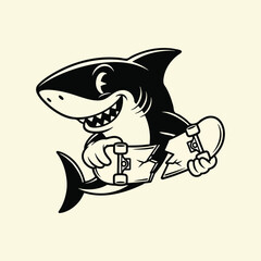 funny cartoon shark