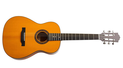 Spanish acoustic guitar isolated on transparent background