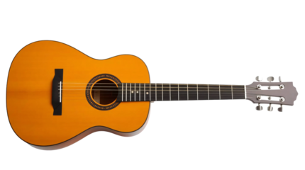 Spanish acoustic guitar isolated on transparent background