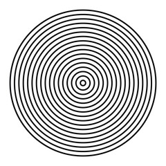 Concentric bold circle lines. sound wave. abstract geometric round design element. abstract circle pattern. vector art