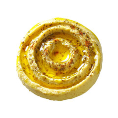 Fototapeta premium Swirled Hummus with Olive Oil and Spices