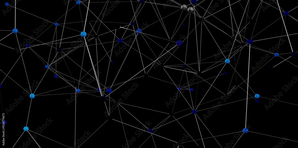 Poster High-quality stock photo of a complex network visualization. Ideal for technology, connectivity, and data concepts.