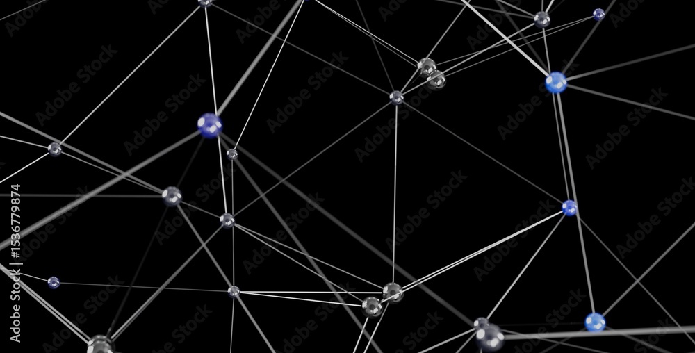 Poster futuristic network connection, global data web, digital technology, abstract background.