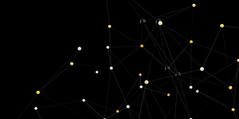 Stock photo of abstract network connection with dots and lines.  Perfect for technology, communication, and global concepts.