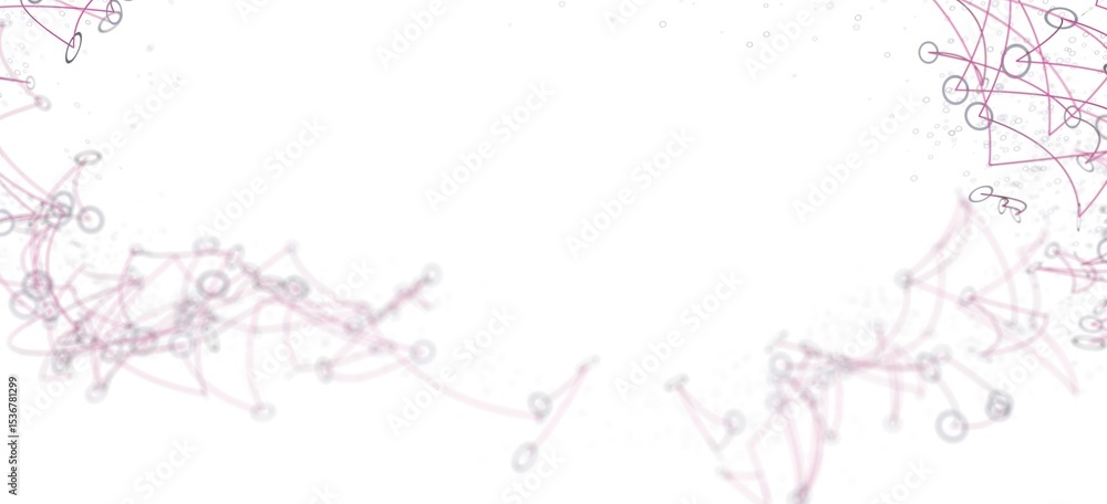 Poster Abstract background image featuring pink lines and circles, representing network connections or data flow.