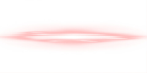 Neon red glowing wave line light effect with bright dynamic motion. Transparent overlay PNG design features futuristic sparkle laser shapes. Stunning glistering concept in green technology PNG style.