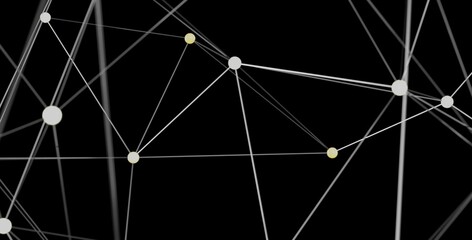 Modern abstract background with connected lines and dots. Ideal for technology, network, and...