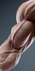 Obraz premium Close-Up of Muscular Arm Showing Veins, Representing Strength, Determination, and Physical Fitness for Bodybuilding and Sports Performance : Generative AI