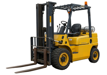 Yellow Forklift with Dark Gray Mast