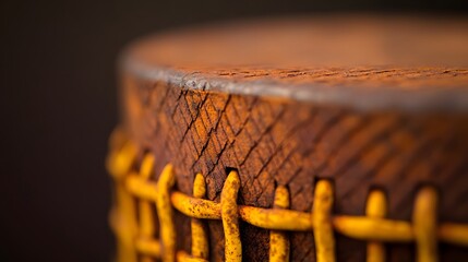 Rusty Metal Texture Closeup with Yellow Wire Grid