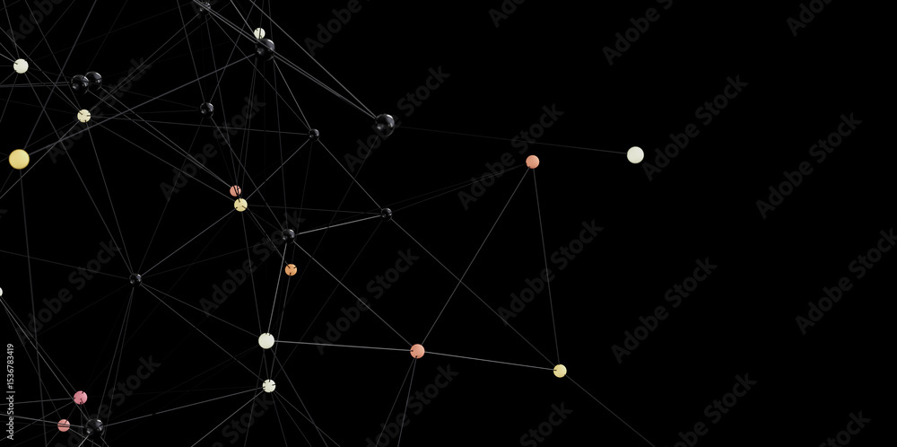 Poster stock photo of abstract network connection. perfect for technology, communication, and global concep