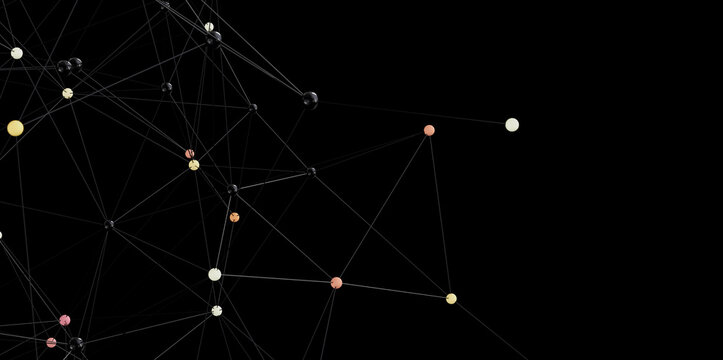 Stock photo of abstract network connection.  Perfect for technology, communication, and global concepts. - Powered by Adobe