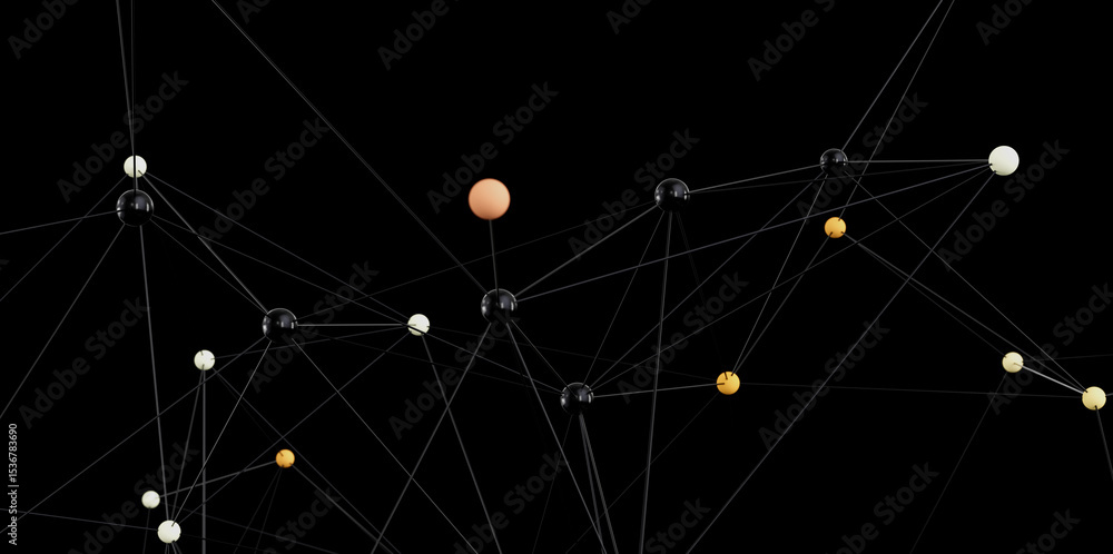 Poster stock photo of an abstract network connection. ideal for technology, communication, and connection t