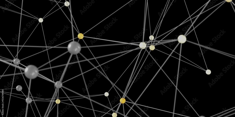 Aufkleber modern abstract background of connected nodes. great for technology, network, and connection concept