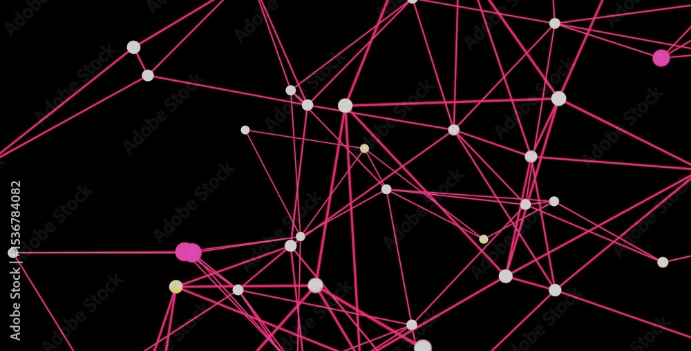 Aufkleber connecting dots and lines background. network technology and communication concept.
