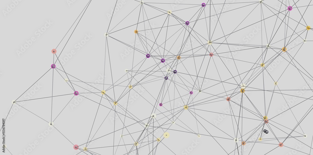 Aufkleber Abstract background image showing complex network connections. Ideal for technology, data, and communication concepts.