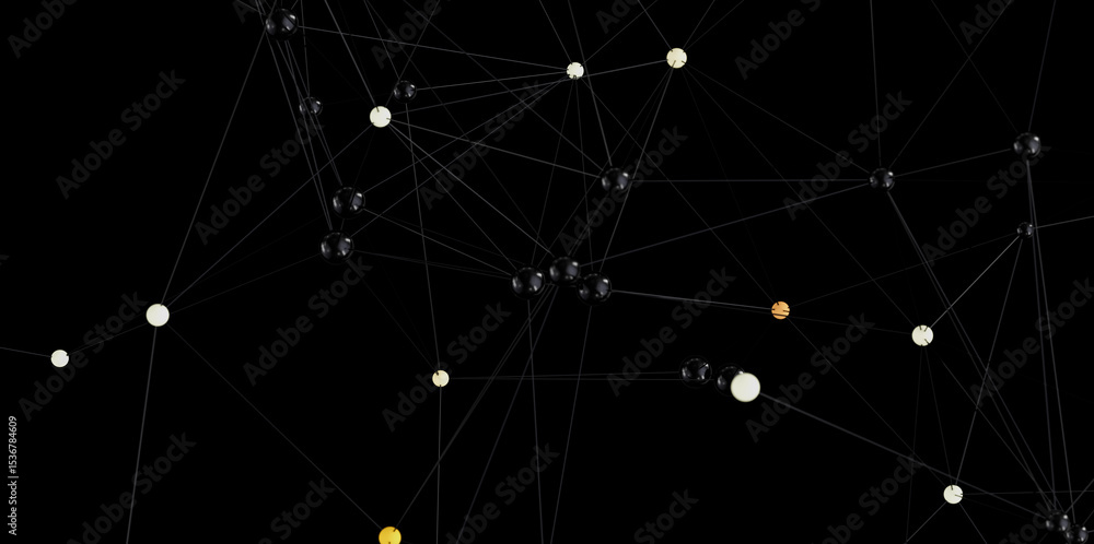 Poster high-quality stock photo of an abstract network. ideal for technology, connection, and communication