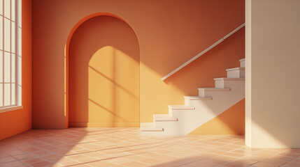 floor and stairs minimal copy space