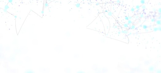 Beautiful abstract background featuring delicate light blue particles and thin lines on a white canvas. Perfect for modern designs.