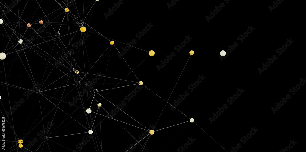 Poster modern technology background. network nodes, connections, data flow. ideal for tech, ai, and digital