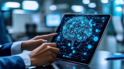 AI-powered brain on tablet