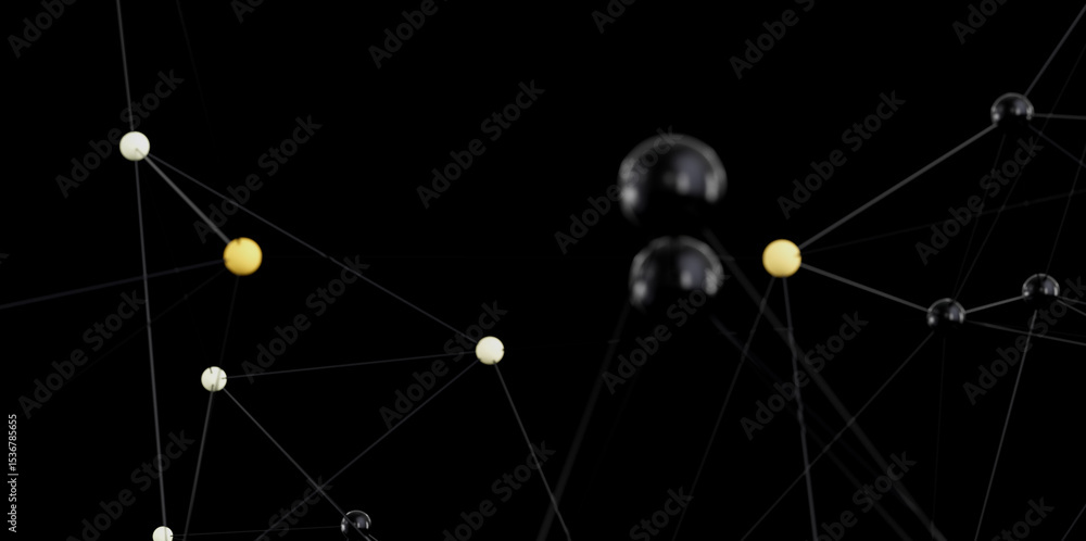 Aufkleber Modern network connection concept. Abstract image with dots and lines. Ideal for technology, business, and communication.