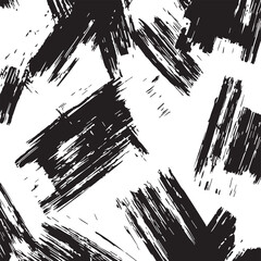 Abstract Black and White Texture Grunge Brushstrokes Background for Design
