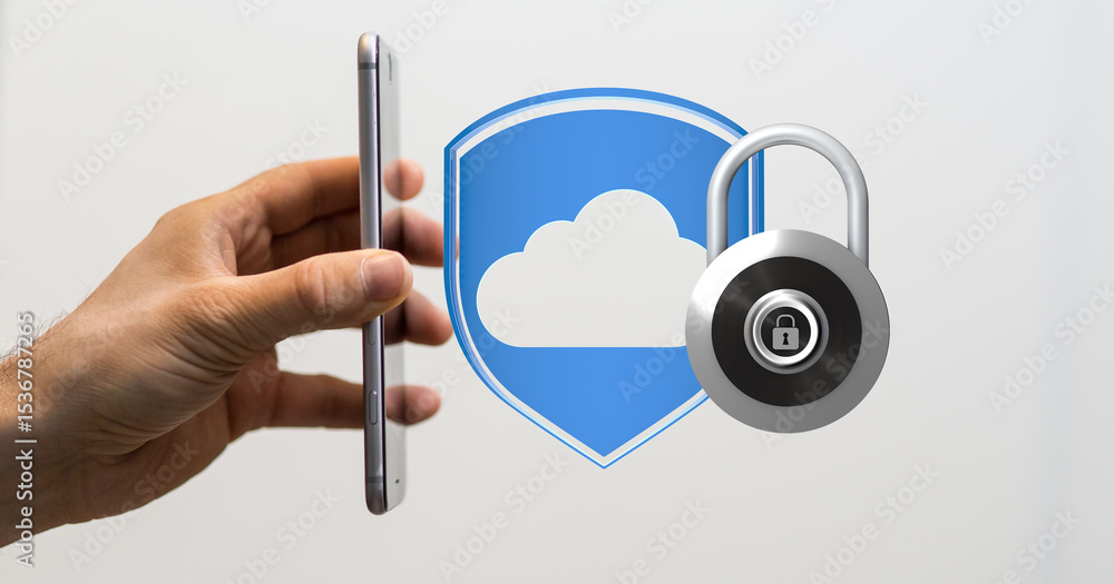 Poster safeguard your sensitive information with robust cloud security and mobile device protection.
