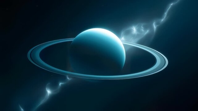 Celestial Enigma Uranus and its Rings in a Cosmic Dance