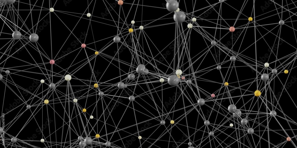 Aufkleber Abstract background image of a complex network connection.  Ideal for technology, data, and connectivity concepts.