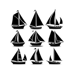 Silhouette Design simple elements isolated on white background simple design