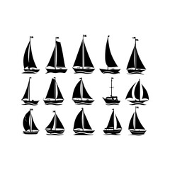 Silhouette Design simple elements isolated on white background simple design