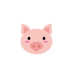 Pig Face Icon for Flat Illustration