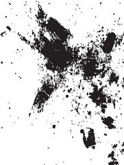 Obraz premium Abstract Ink Splatter Black and White Texture Background
