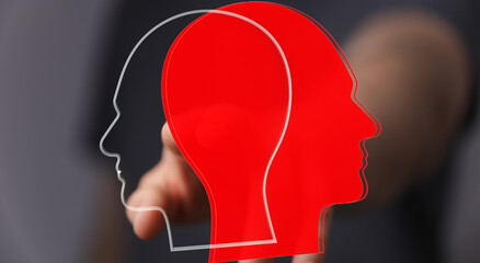 Explore the intricacies of the human mind and the concept of dual personalities.  Stock photo.