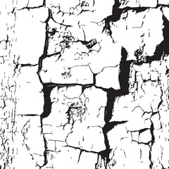 Cracked Wall Texture Black and White Grunge Background