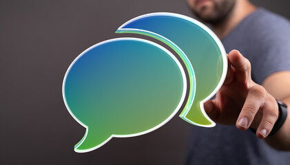 Abstract image of speech bubbles.  Perfect for communication,  conversation, or online chat...
