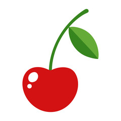 Cherry vector illustration on white background