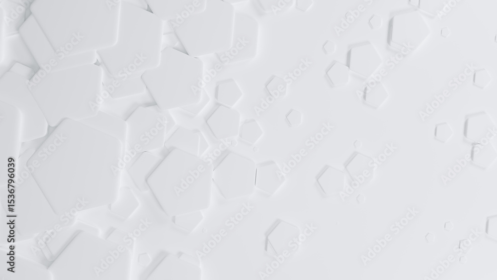 Poster geometric abstract background with simple pentagon elements, realistic geometric texture. abstract w