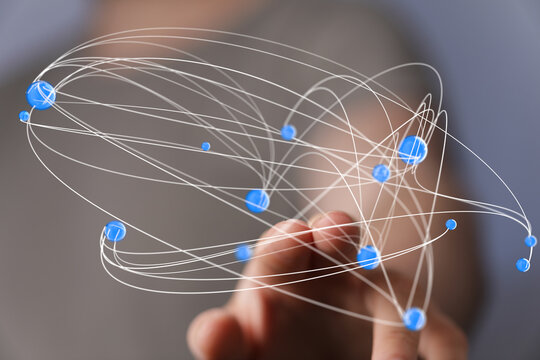 Abstract image of a network connection, representing global data flow and digital interconnectivity.