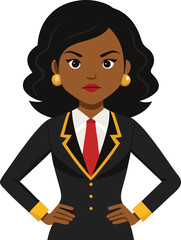 Serious african american businesswoman in suit