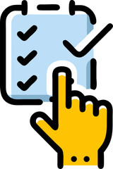Silhouette of a Hand Pointing at Top Item – Conceptual Business Decision, Choice Selection, UX Interface, User Navigation, Minimal Abstract Focus
