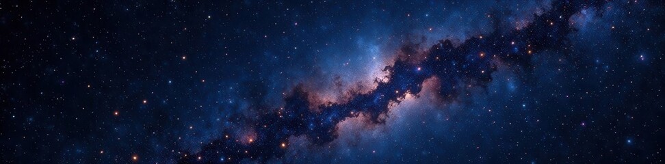 Fototapeta premium Inky black sky, myriad twinkling stars, cosmic dust, texture, cosmic dust, astro photography